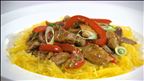 Courge spaghetti au porc asiatique